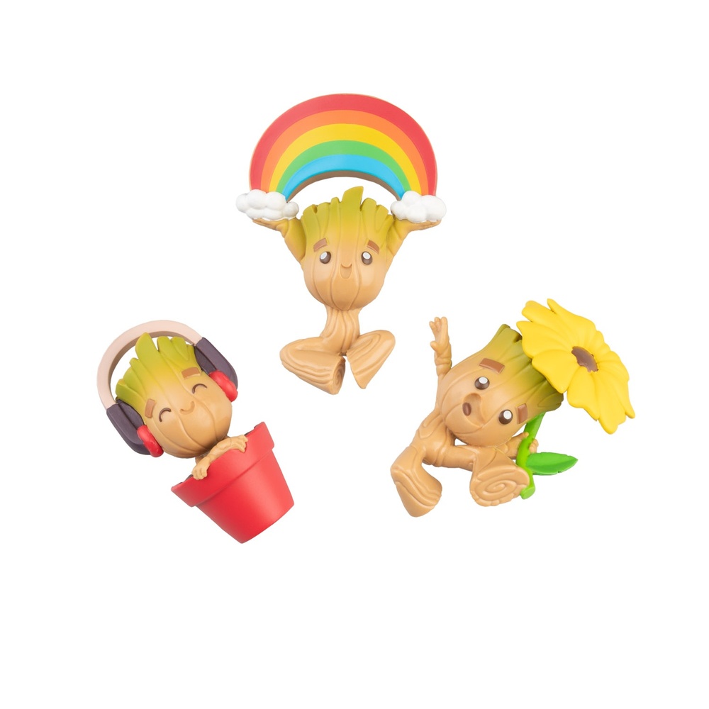 Grupo Erik Marvel Guardians Of The Galaxy - Groot Set Of 3 Magnets Aimant de réfrigérateur - Multicolore